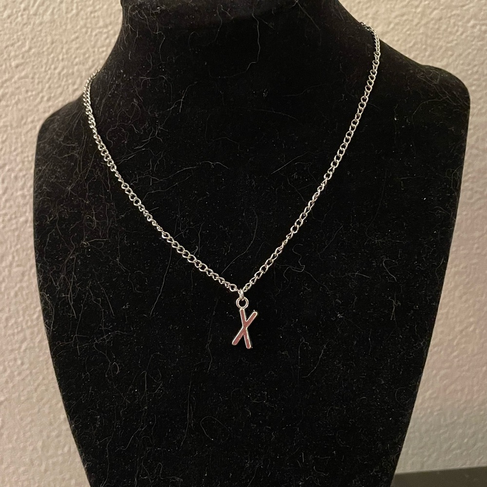 Handmade Letter X Necklace